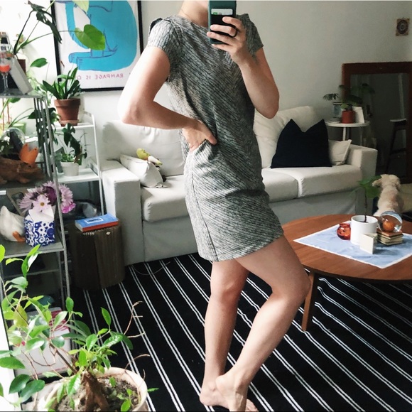 ZARA Black and White Patterned Shift Dress - Picture 2 of 7